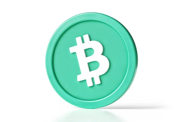 Bitcoin Cash Bch Kryptowährung Symbol Grün Weißen Farben Isoliert Auf — Stockfoto