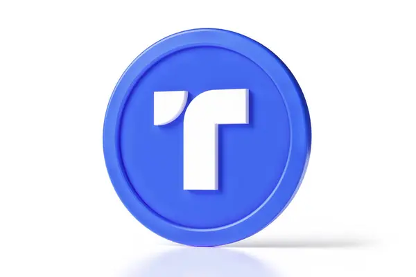 True Usd Tusd Stablecoin Icon Blue White Colors Isolated White — Stock Photo, Image
