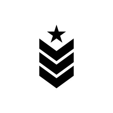 askeri rütbe simgesi kötü vektör