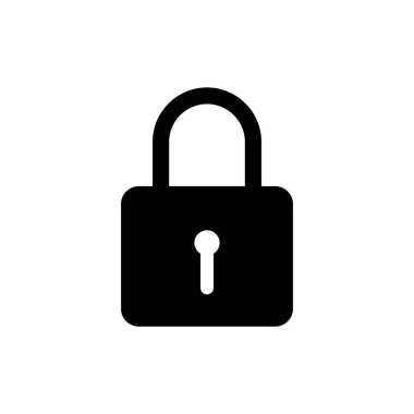 asma kilit vektör simgesi basit tasarım