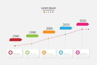 İşletme çok renkli bilgi grafikleri için modern tasarım unsurları