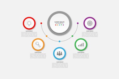İşletme çok renkli bilgi grafikleri için modern tasarım unsurları