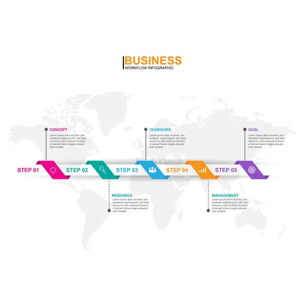 Vektör şablonu bilgi işi 5 adım