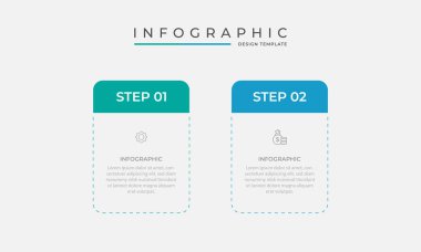 2 seçenek veya basamaklı bilgi tasarımı. İş kavramı için bilgi grafikleri. Sunumlar için kullanılabilir iş akışı düzeni, bayrak, süreç, diyagram, akış şeması, bilgi grafiği, yıllık rapor.