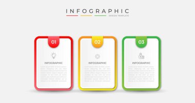 3 seçenek veya basamaklı bilgi tasarımı. İş kavramı için bilgi grafikleri. Sunumlar için kullanılabilir iş akışı düzeni, bayrak, süreç, diyagram, akış şeması, bilgi grafiği, yıllık rapor.