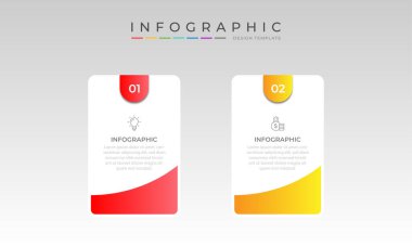 2 seçenek veya basamaklı bilgi tasarımı. İş kavramı için bilgi grafikleri. Sunumlar için kullanılabilir iş akışı düzeni, bayrak, süreç, diyagram, akış şeması, bilgi grafiği, yıllık rapor.