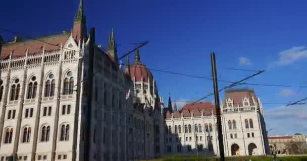 Budapeszt Węgry Listopada 2023 Budynek Parlamentu Budapesztu Hiper Lapse — Wideo stockowe