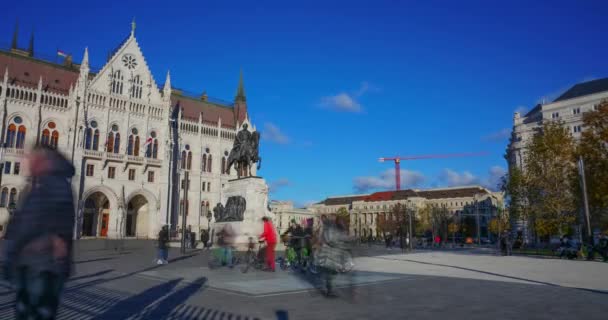 Budapešť Maďarsko Listopadu 2023 Budova Parlamentu Budapešti — Stock video