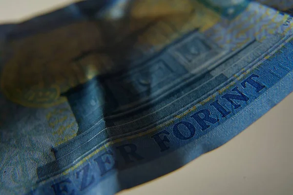 1000 Macar forint tasarısının makro çekimi.