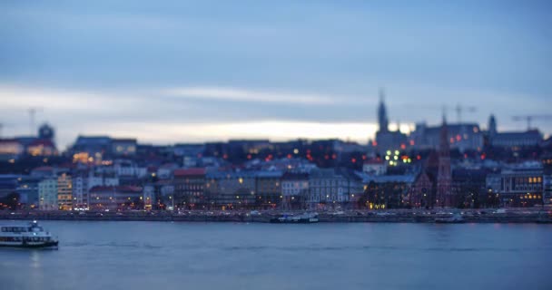 Budapeste Hungria Dezembro 2023 Vista Para Castelo Torre Fishermans Bastion — Vídeo de Stock