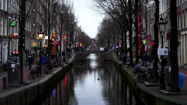 Amsterdam Nizozemsko Prosince 2023 Okres Červených Světel — Stock video