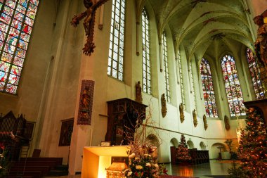 Achter de Dom 1, 3512 JN Utrecht, Hollanda - 27 Aralık 2023: Utrecht 'teki St. Martin Katedrali.