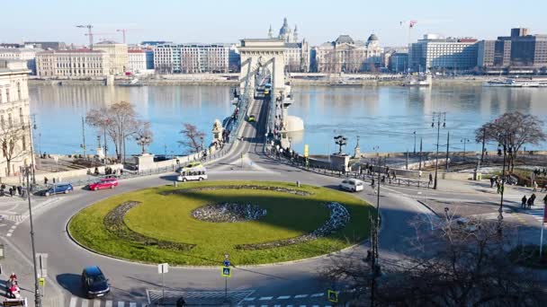 Будапешт Аланья 1012 Год Венгрия Января 2024 Года Вид Цепной — стоковое видео