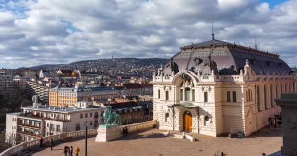 ブダペスト ハンガリー 2024年1月27日 ブダの風景 タイムラプス キリライ — ストック動画