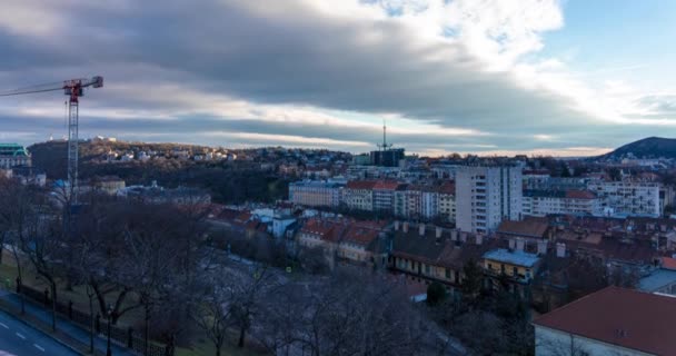 Budapest Ungheria Febbraio 2024 Veduta Del Paesaggio Toth Arpad Setany — Video Stock