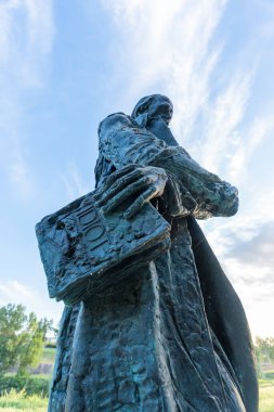 Florence, Italy - June 01, 2024: Monument of Russian great writer Fyodor Dostoevsky in Florence. clipart