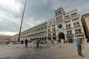 Venice, Italy - June 04, 2024: Torre dell'Orologio clock Tower. clipart