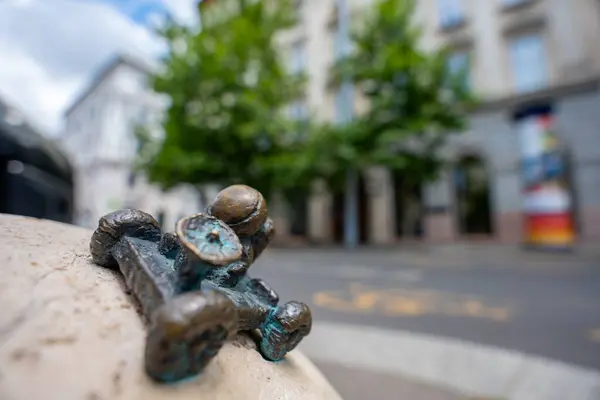 stock image Budapest, Hungary: June 16, 2024: Kolodko moonwalker on moon rover mini sculpture.