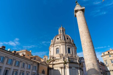 Roma, İtalya - 28 Mayıs 2024: Trajan 'ın Sütunu.