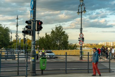 Budapeşte, Macaristan - 19 Eylül 2024: Margaret Adası sel nedeniyle kapatıldı.