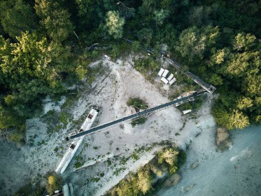 Göletli Çakıl Çukuru - Havadan Görünüm - Ticari Çakıl ve Kum Ocağı - Çakıl Sanayi