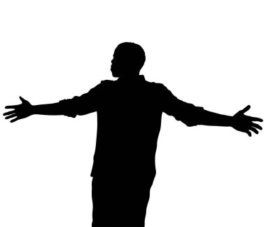 Geniş Kollu Adam Silueti