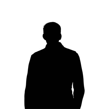 Ayakta Duran Yetişkin Adamın Silueti