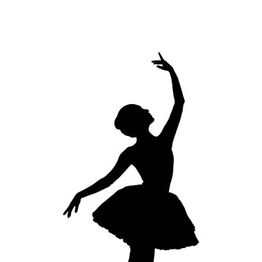 Zarif Poz 'da Bale Dansçısının Silueti