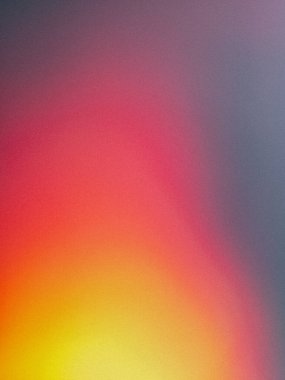 Kırmızı, sarı ve mor tonlarda canlı bir gradyan içeren soyut bir fotoğraf. Görüntü ılık ve serin renklerin pürüzsüz bir karışımını sergiliyor, yumuşak, rüya gibi bir görünüm yaratıyor. Tasarım projelerinde, sunumlarda ya da modern bir fon olarak kullanmak için ideal. Hayır! 