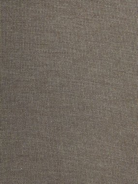 Yakın çekim makro fotoğraf ince dikey çizgili kahverengi dokuma kumaşın detaylı dokusunu gösteriyor. Resim, arka plan veya tekstil desen referansı olarak kullanılmak için ideal hale getirerek, tekstil dokumasını ve tekstil ipliklerini vurgular.