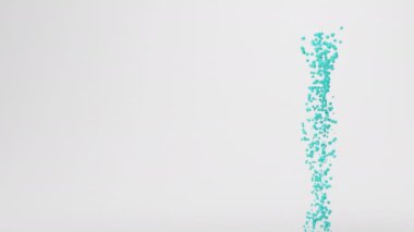 Beyaz arka planda 4K 'da D animasyon DNA sarmalı. Yüksek kalite 4k görüntü