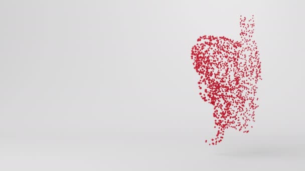 Зацикленная Абстрактная Анимация Человеческого Сердца Высококачественные Кадры — стоковое видео