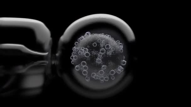 Hücreye Birleşim Için Alfa Kanalıyla Şırınga Enjekte Edildi Yüksek Kaliteli — Stok video