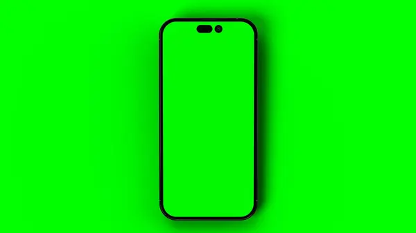 Uygulama reklamları için yeşil ekran görüntüsü ve arka planı olan animasyon akıllı telefon, Model şov olayları, mobil web sitesi sunumları vb. Yüksek kalite 4k görüntü