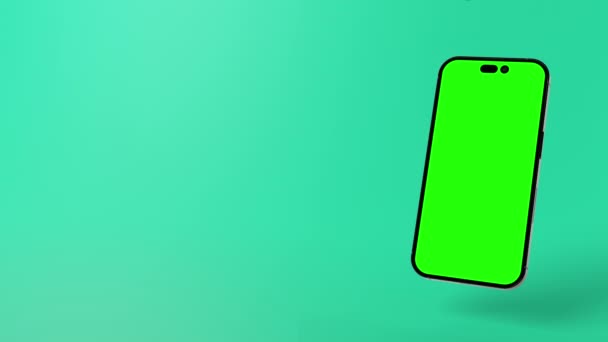 Анімований Смартфон Зеленим Екраном Програм Макетів Мобільних Веб Сайтів Високоякісні — стокове відео
