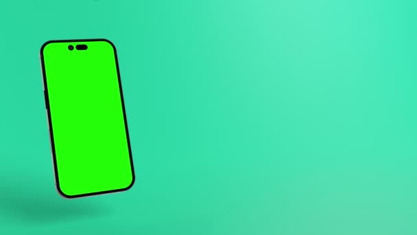Анімований Смартфон Зеленим Екраном Програм Макетів Мобільних Веб Сайтів Високоякісні — стокове відео