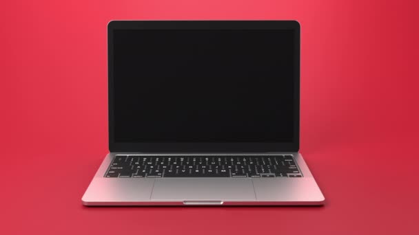 笔记本电脑上有彩色键 可用于模拟 促销或网站步行 高质量的4K镜头 — 图库视频影像