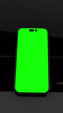 Piyano siyah arka planda akıllı telefon modelleme döngüsü. Yüksek kalite 4k görüntü