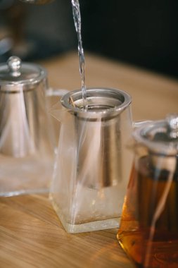 Aromatik çay yapma süreci.