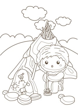 Antik İnsan Halkı Çocuklar ve Yetişkinler için Tarihi Dönem Etkinliği Çizgi Film Etkinliği