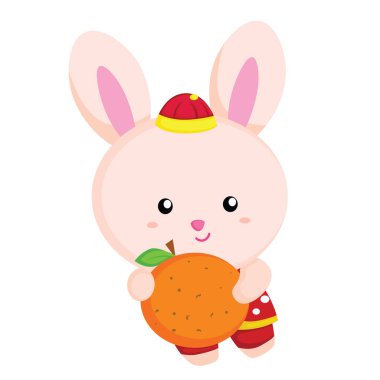 Şirin Tavşan Çin Yeni Yıl Aksesuarları Çizgi Film Çizimi Vekil Clipart Çıkartma Dekorasyonu