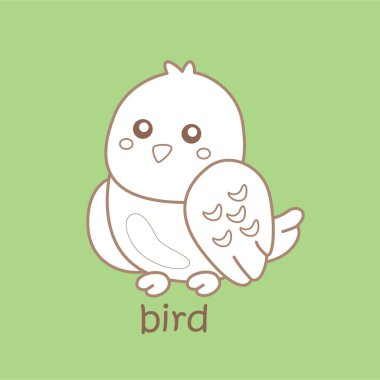 Kuş Sözcük Hazinesi Okulu Dersi 'nin B Alfabesi Dijital Mühür Ana Hattı