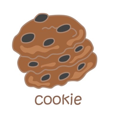 Cookie Sözcük Hazinesi Okulu Ders Çizim Vektörü Clipart Çıkartma Arkaplanı Alfabesi C