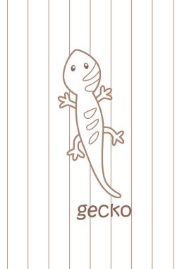 Gecko Sözcük Hazinesi Okulu 'nun G Alfabesi Çocuklar ve Yetişkinler İçin Çizgi Film Renklendirme Etkinliği