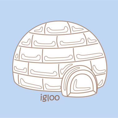 Igloo Kelime Hazinesi Okulu Dersi için Alfabe I Dijital Mühür Özeti