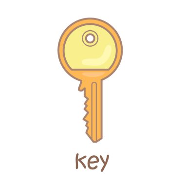 Anahtar Sözcük Hazinesi Okul Dersi için K Alfabesi Çizim Vektörü Clipart Çıkartma Arkaplanı