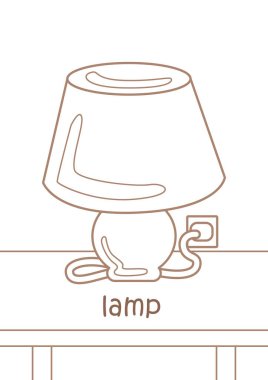 Lamba Sözcük Hazinesi Okul Çizgi Filmi Çocuklar ve Yetişkinler İçin Renklendirme Etkinliği Alfabesi L