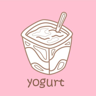 Yoğurtlu Atıştırmalık Tatlıları Okulu için Alfabe Sözlüğü Y Harf Okuma Çalışması Çizgi Roman Okuma Çizgisi Dijital Mühür Özeti Siyah ve Beyaz