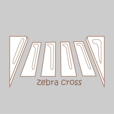 Zebra Haçı Sözcük Hazinesi Okulu Dersi için Z Alfabesi Yazı Harfleri Yazılı Harf Damgası Özeti