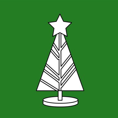 Şirin Noel Ağacı Dekorasyonu Arkaplan Süslemeleri Karikatür Dijital Mühür Özeti